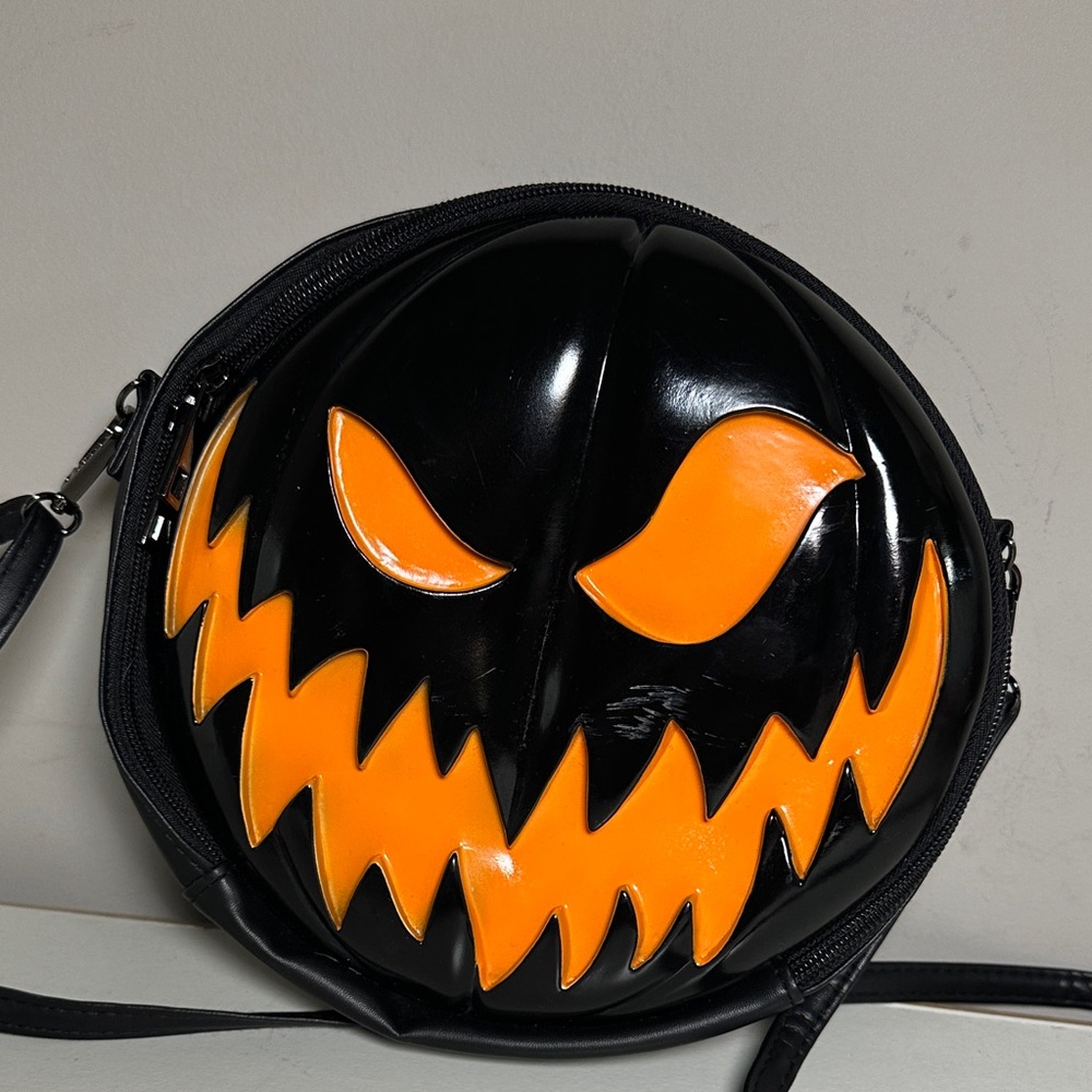 Spirit Black and Orange Halloween Pumpkin crossbody Bag